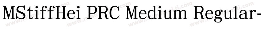 MStiffHei PRC Medium Regular字体转换